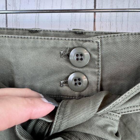 NWT Rails Olive Green Nola Military Utility Skirt Cotton Canvas Belt Size Medium - Picture 3 of 16